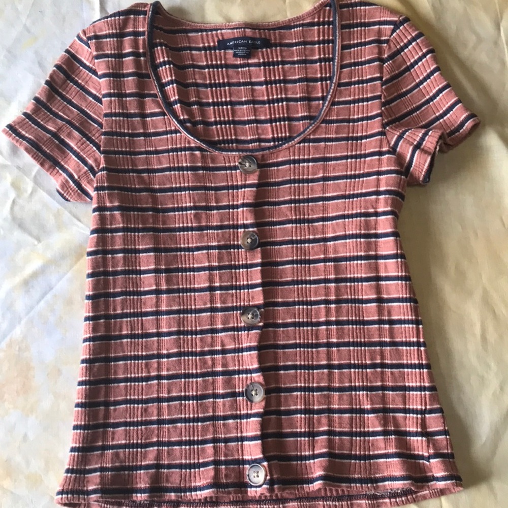 Striped American Eagle tee